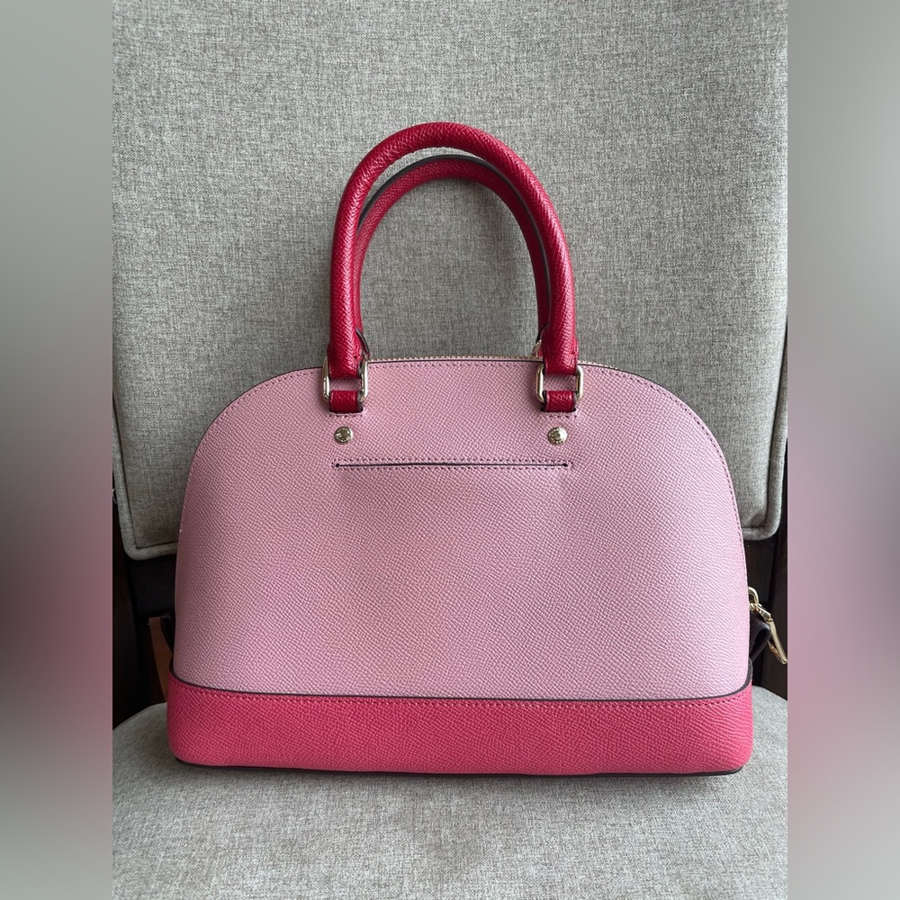 NWT！2PCS COACH SIERRA SATCHEL IN GEOMETRIC COLORBLOCK CROSSGRAIN LEATHER（F57499） - Picture 3 of 11